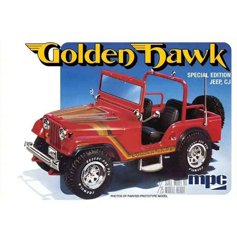 Seulement Aujourd'hui MPC 986 MAQUETTE VOITURE 1981 JEEP CJ5 GOLDEN HAWK MODEL KIT 1/25