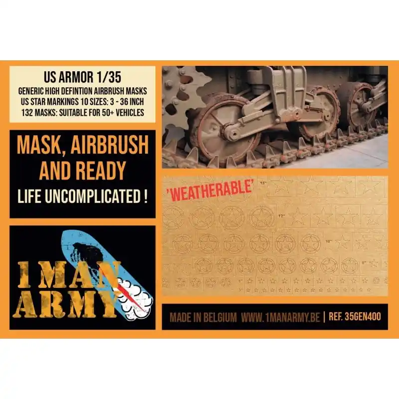 Prix Choc 1 MAN ARMY 35GEN400 MASK US STARS 3- 36 POUCES 1/35 GÉNÉRIQUE