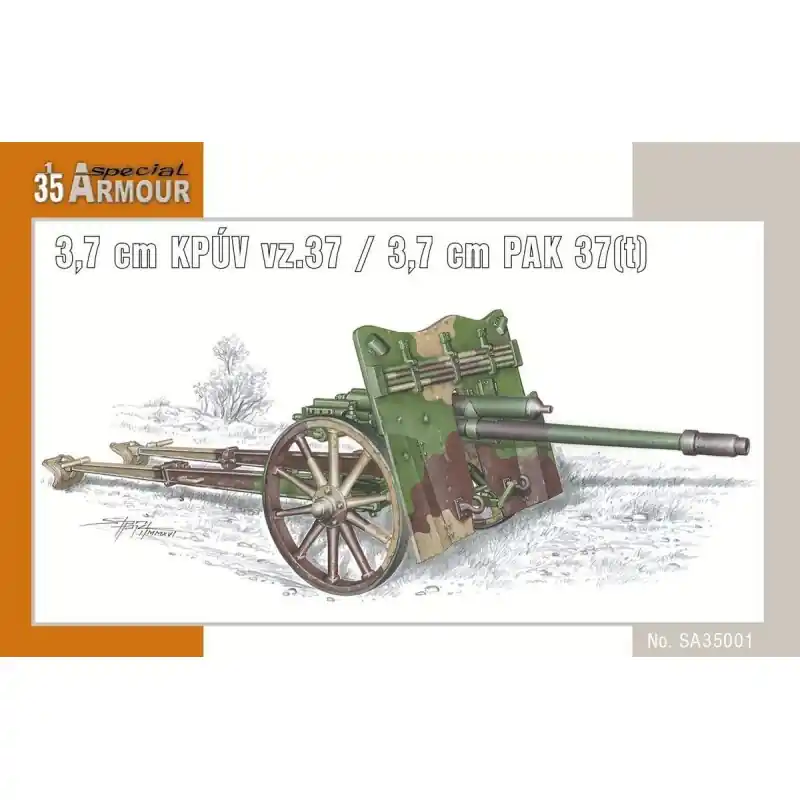 Commander Vite SPECIAL ARMOUR 35001 MAQUETTE MILITAIRE 3,7 CM KPUV VZ.37 / 3,7 CM PAK 37(T) 1/35