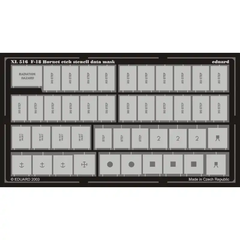 EDUARD XL516 MASK AVION POCHOIRS MARQUAGES F-18 HORNET 1/32 Certifié