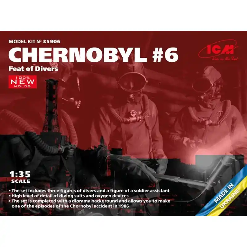 ICM 35906 MAQUETTE CHERNOBYL 6. FEAT OF DIVERS(3 FIGURES) (100% NEW MOLDS) 1/35 Acheter Direct