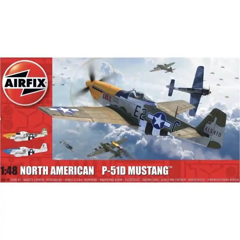 AIRFIX A05138 MAQUETTE AVION NORTH AMERICAN P51-D MUSTANG 1/48 Bon Marché