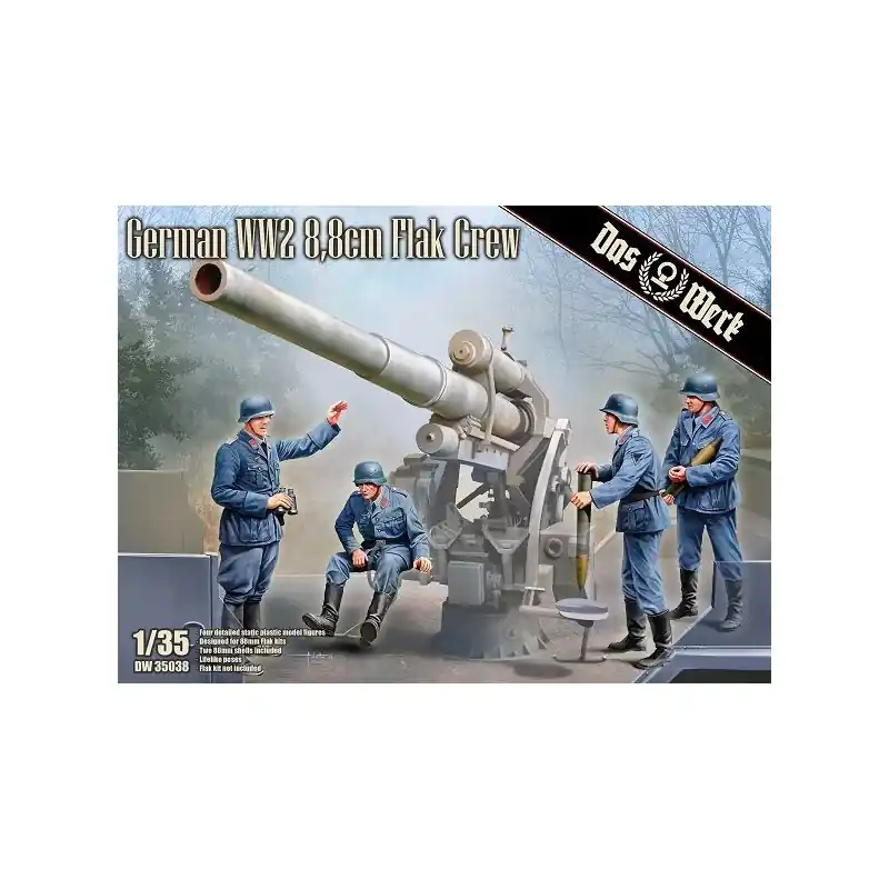 DAS WERK DW35038 ÉQUIPAGE DE FLAK ALLEMAND DE 8,8 CM WWII 1/35 Usine Directe