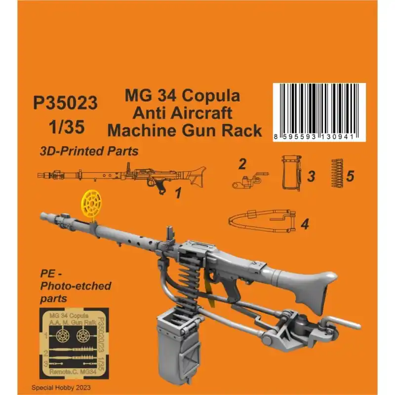 Achat Immédiat CMK 129-P35023 3D PRINT MILITAIRE MG 34 COPULA ANTI AIRCRAFT MACHINE GUN RACK 1/35