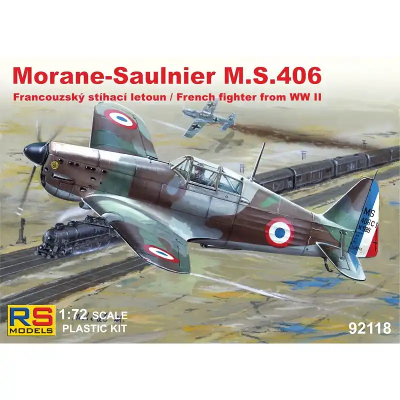 Produit De Marque RS MODELS 92118 MAQUETTE MORANE SAULNIER MS.406 FRANCE 1/72 (4 decal v. for France)