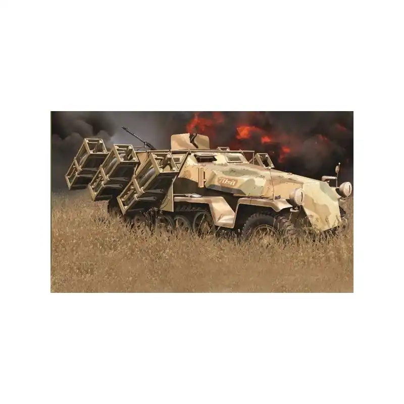 Remise DRAGON 6966 MAQUETTE MILITAIRE SD.KFZ.251/2 AUSF.C VERSION RIVETÉE AVEC CADRE DE LANCEMENT 40 1/35