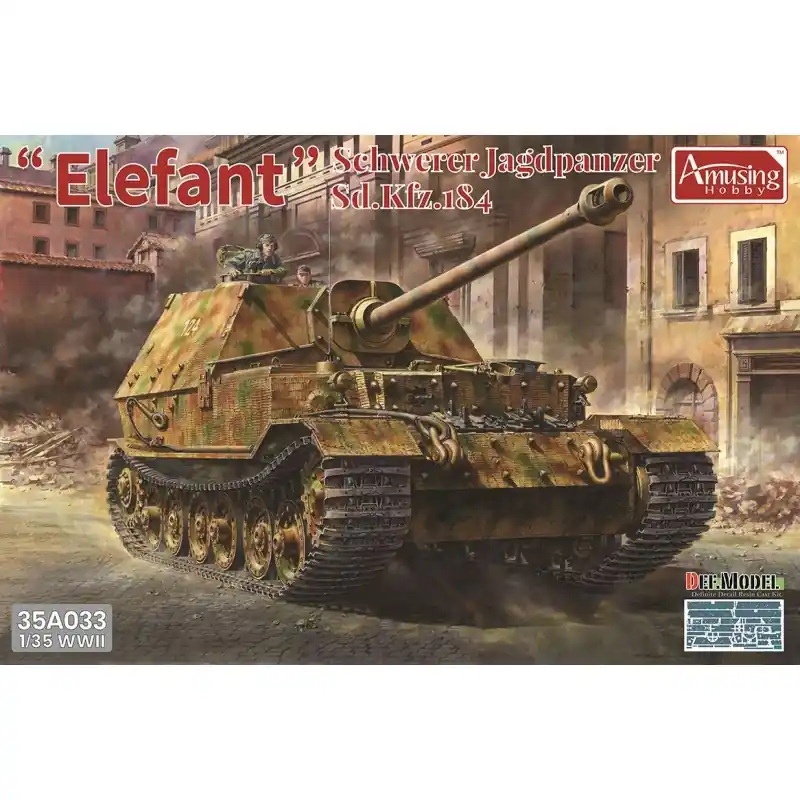 Offre Limitée AMUSING HOBBY 35A033 MAQUETTE MILITAIRE CHAR SCHWERER JAGDPANZER ELEFANT SD.KFZ.184 1/35