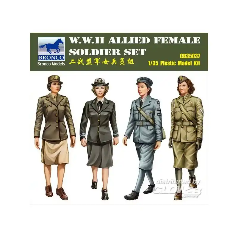 Quantité Limitée BRONCO CB35037 MAQUETTE MILITAIRE SOLDATS FEMMES ALLIES WWII 1/35