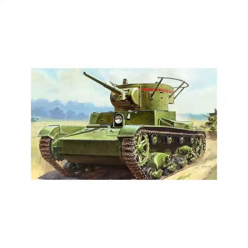 ZVEZDA 6246 MAQUETTE MILITAIRE CHAR LÉGER SOVIÉTIQUE T-26 MOD. 1933 1/100 Meilleur Choix