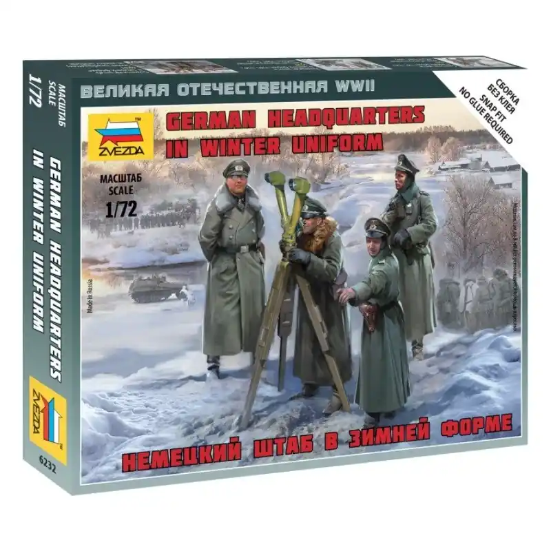 Acheter En Ligne ZVEZDA 6232 MAQUETTE FIGURINES MILITAIRE ETAT MAJOR ALLEMAND EN UNIFORME HIVER 1/72