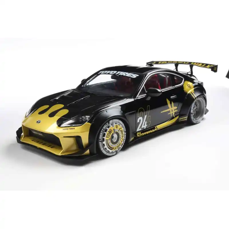 SOLIDO 1813603 MINIATURE TOYOTA GR86 LIBERTY WALK BODY KIT BLACK & GOLD 2024 1/18 Meilleure Vente