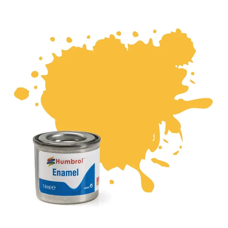 HUMBROL AA0268 PEINTURE ENAMEL 24 TRAINER YELLOW - MATT - TINLET NO 1 (14ML) Seulement Aujourd'hui