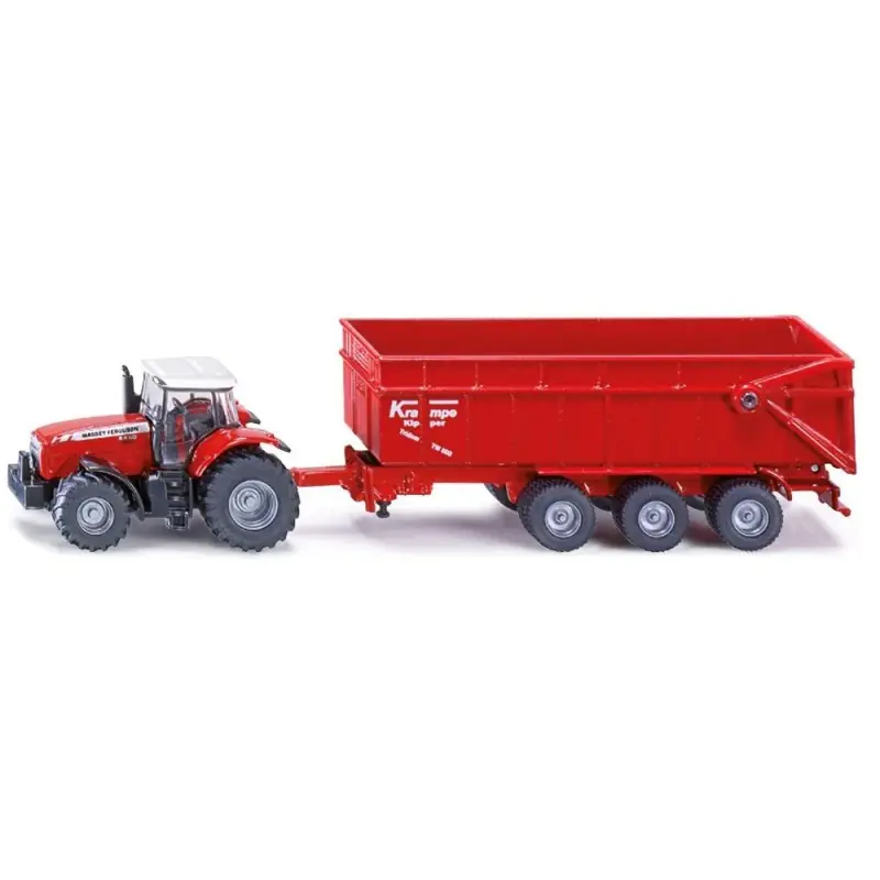 SIKU 1844 MINIATURE TRACTEUR MASSEY FERGUSON AVEC REMORQUE 1/87 Achat Immédiat