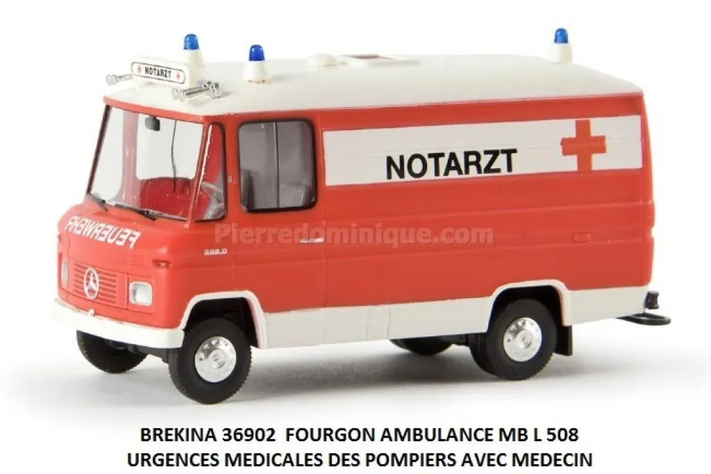 *SOLDES* - FOURGON AMBULANCE MERCEDES BENZ MB L 508 URGENCES MEDICALES DES POMPIERS AVEC MEDECIN Commander Maintenant