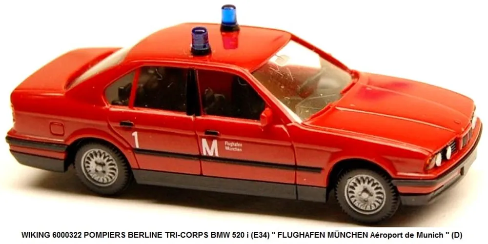 Offre Limitée *SOLDES* - POMPIERS BERLINE TRI-CORPS BMW 520 i (E34)