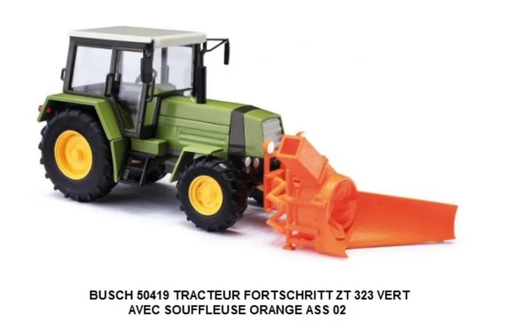 *SOLDES* - TRACTEUR FORTSCHRITT ZT 323 VERT AVEC SOUFFLEUSE ORANGE ASS 02 Bon Marché