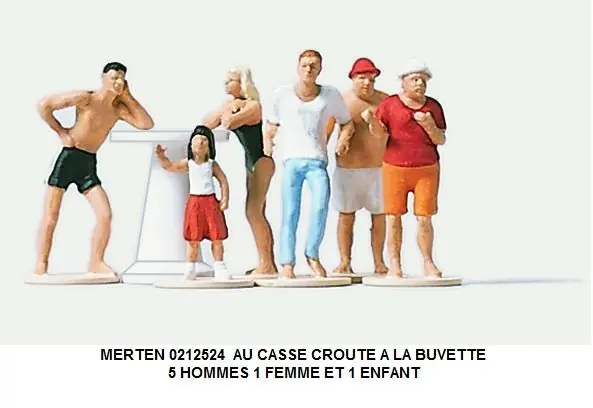 Top Vente *SOLDES* - AU CASSE CROUTE A LA BUVETTE 5 HOMMES 1 FEMME ET 1 ENFANT