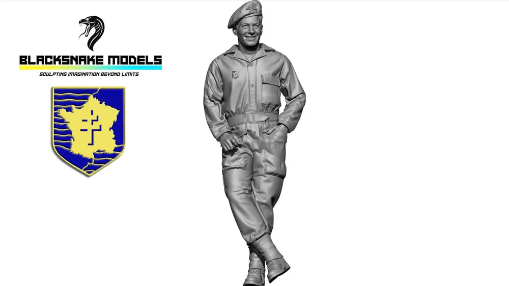 NEW! BlackSnake Model FFL-05-16 French WWII 2nd Armored Division (Leclerc Division) -Tank Driver (Soldier No.5 / 1 Figure) Acheter En Ligne