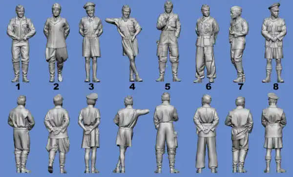 Dernière Chance NEW! Germania-Figuren 72-WW2-0383 German Hunting Aces - Africa - Mediterranean I