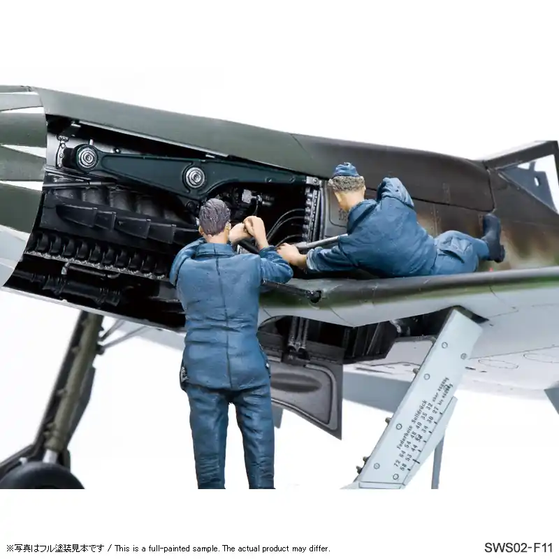 NEW! Zoukei Mura SWS02-F11 Focke Wulf Ta-152 H-1 - Engine Maintenance Set (2 Figures) Vente Flash