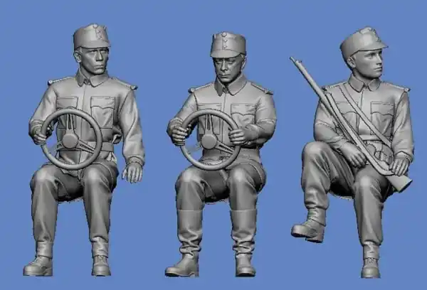 Solde NEW! Germania-Figuren 35-WW1-0013a WW1 KUK Driver And Co-Driver For Trucks A