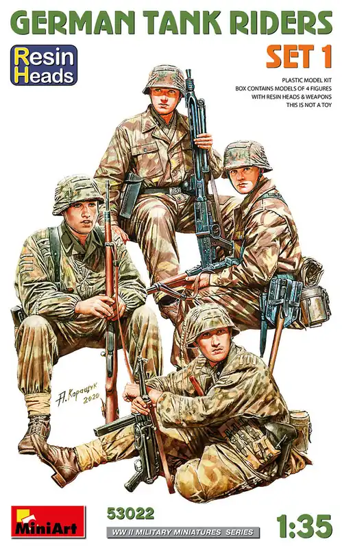 MiniArt 53022 German Tank Riders Set 1 - Resin Heads Prix Bas