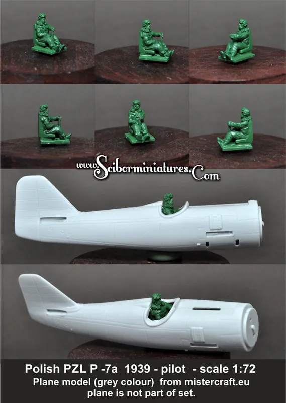Jusqu'à Épuisement Des Stocks Scibor Monstrous Miniatures 72HM0062 Polish PZL P 7a Pilot 1939