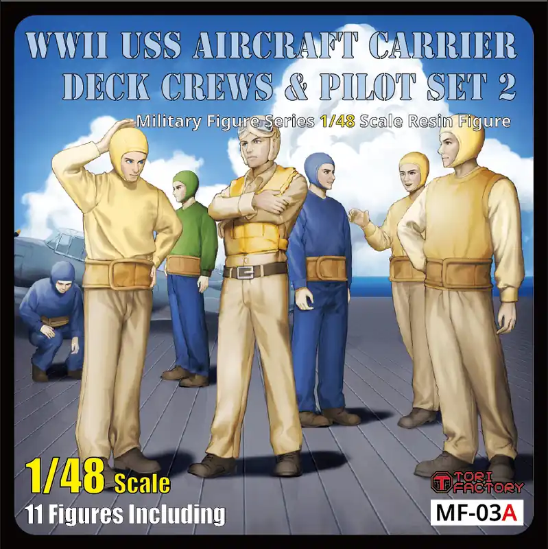 Tori Factory MF-03A US Navy Aircraft Carrier Crews & Pilots (Normal Pose / 11 Figures) Meilleur Choix
