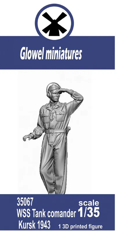 Glowel Miniatures 35067 WSS Tank Comander Kursk 1943 (1 Figure, 3D Printed) Nouveauté