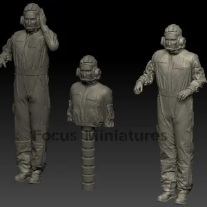Dernière Chance FOCUS MINIATURES 3545 Modern Polish Tank Crew for Leopard 2 A4 / A5 (2 Figures and 1 Half-figure)