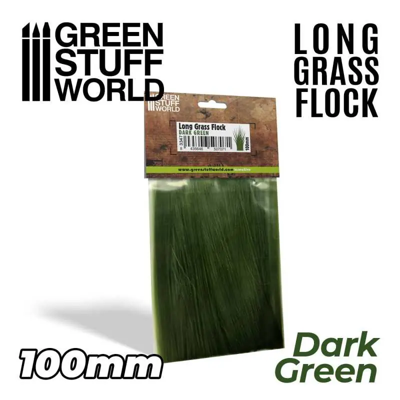 Acheter Direct Green Stuff World 3347 Long Grass Flock 100mm - Dark Green