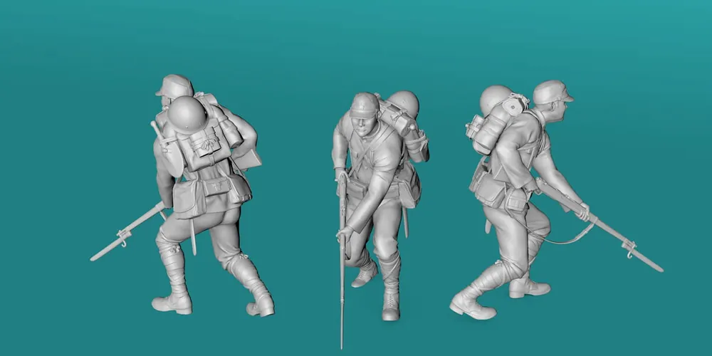 EMP3D 99202616-48 Żołnierz japoński 2WŚ - idący - Wersja 8 (1 Figurka) Authentique