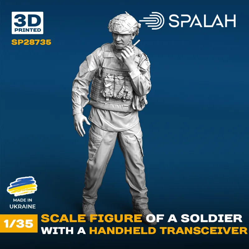 Spalah 28735 Soldier with Handheld Transceiver (1 Figure / 3D-Printed) Promotion Saisonnière