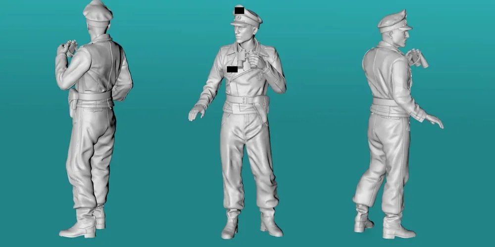 Expédié Aujourd'hui EMP3D 99200145-48 Niemiecki czołgista 2WŚ - wersja 5 (1 Figurka)