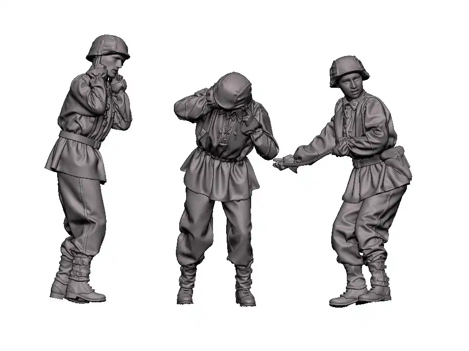 Glowel Miniatures 35061 WSS Howitzer Crew (3 Figures, 3D Printed) Offre Du Jour