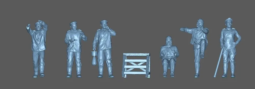 Peddinghaus-Decals 72F190 3 German Pilots And 3 Mechanics And Ladder WWI Seulement Aujourd'hui