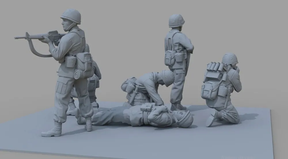Peddinghaus-Decals 72F455 US Infantry Soldiers - Vietnam War Set 1 (6 Figures) Super Prix