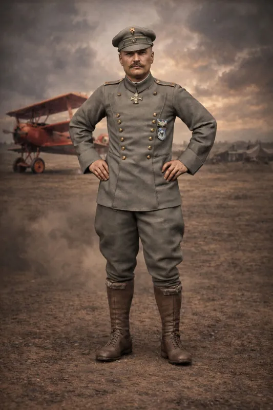 Achetez Aujourd'hui EMP3D 99200263-48 Czerwony Baron pamiątkowe zdjęcie - Manfred von Richthofen (1 Figurka)