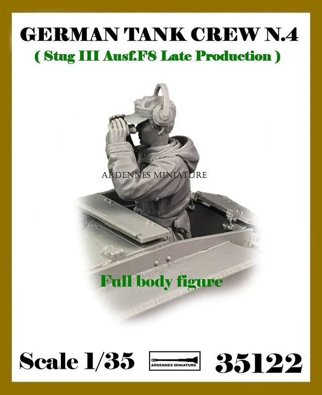 Ardennes Miniature 35122 German Tank Crew No.4 for Stug III. Aust.F8 Late Production (1 Figure) Soldes