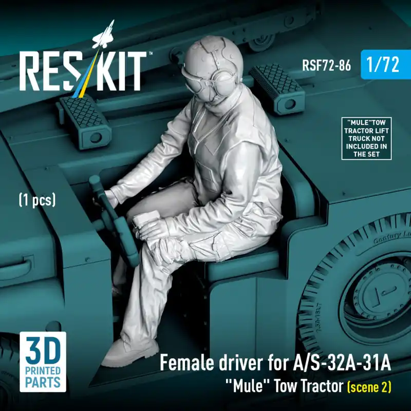 Jusqu'à Épuisement Des Stocks RES/KIT F72-0086 Female Driver for A/S-32A-31A "Mule" Tow Tractor Scene 2 (1 Figure / 3D Printed)