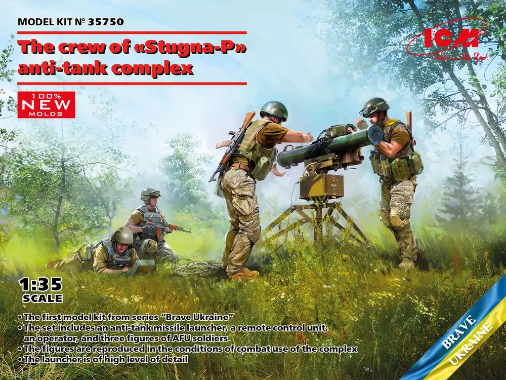 ICM 35750 The Crew of Stugna-P Anti-Tank Complex (100% New Molds) Meilleur Choix