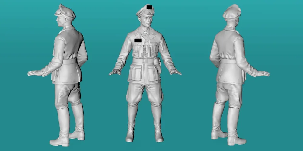 Authentique EMP3D 99200152-72 Niemiecki czołgista Afrika Korps 2WŚ - wersja 5 (1 Figurka)