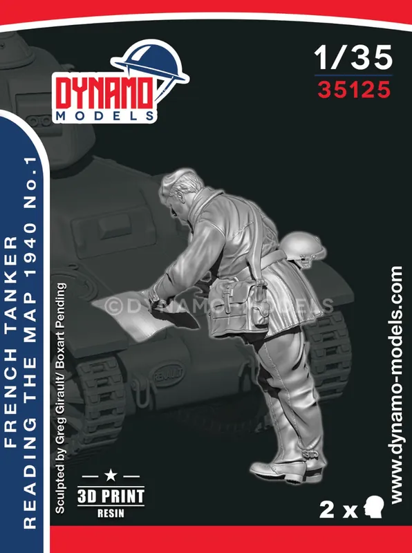 Super Prix Dynamo-Models 35125 French Tanker Reading The Map 1940 No.1