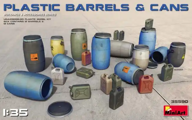 Meilleur Prix MiniArt 35590 Plastic Barrels & Cans