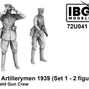 IBG 72U041 Polish Artillerymen 1939 (Set 1, 2 Figures) 75mm Field Gun Crew Haute Qualité