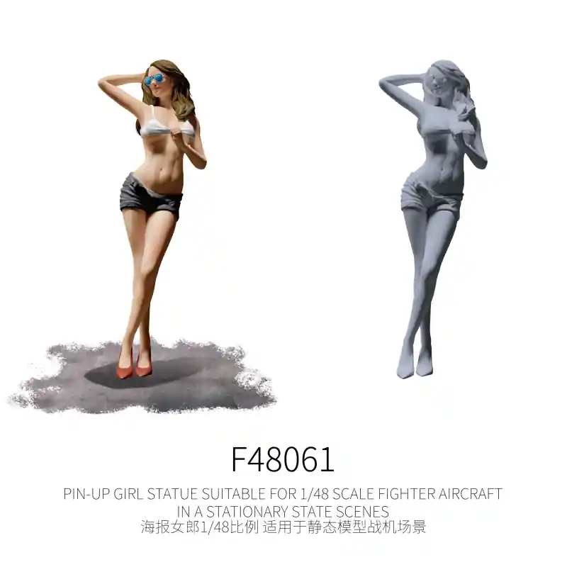 Galaxy-Model F48061 Pin-Up Girl Statue Suitable For 1/48 Scale Fighter Aircraft In A Stationary State Scenes No. 5 Jusqu'à Épuisement Des Stocks