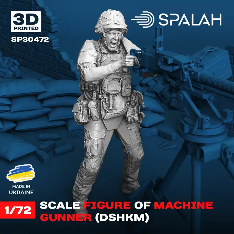 Certifié Spalah 30472 Machine Gunner DSHKM (1 Figure / 3-D Printed)