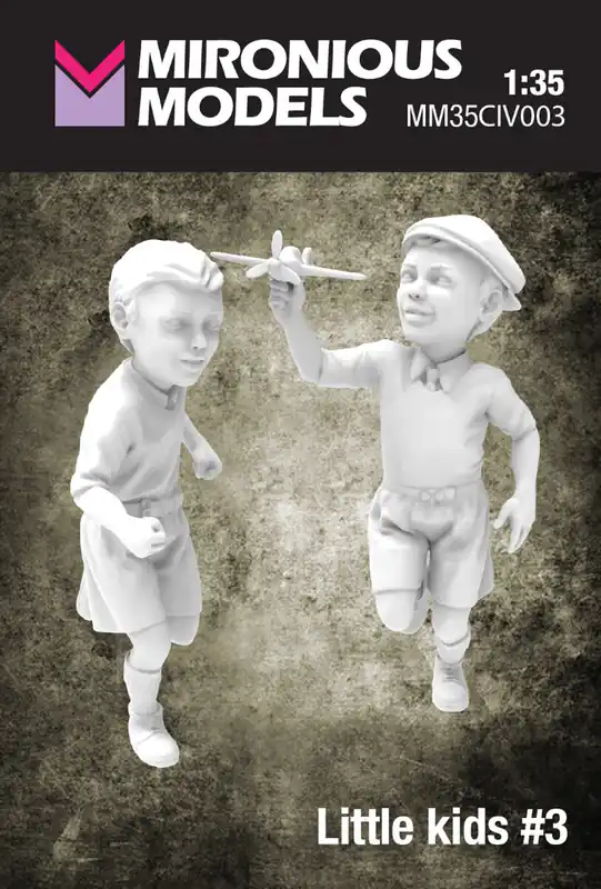 Promotion Saisonnière Mironious Models 35CIV003 Little Kids No.3 (2 Figures / 3D-Printed)