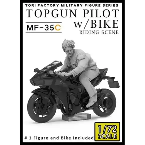 Dernière Chance Tori Factory MF-35C Top Gun Pilot with Bike Riding Scene