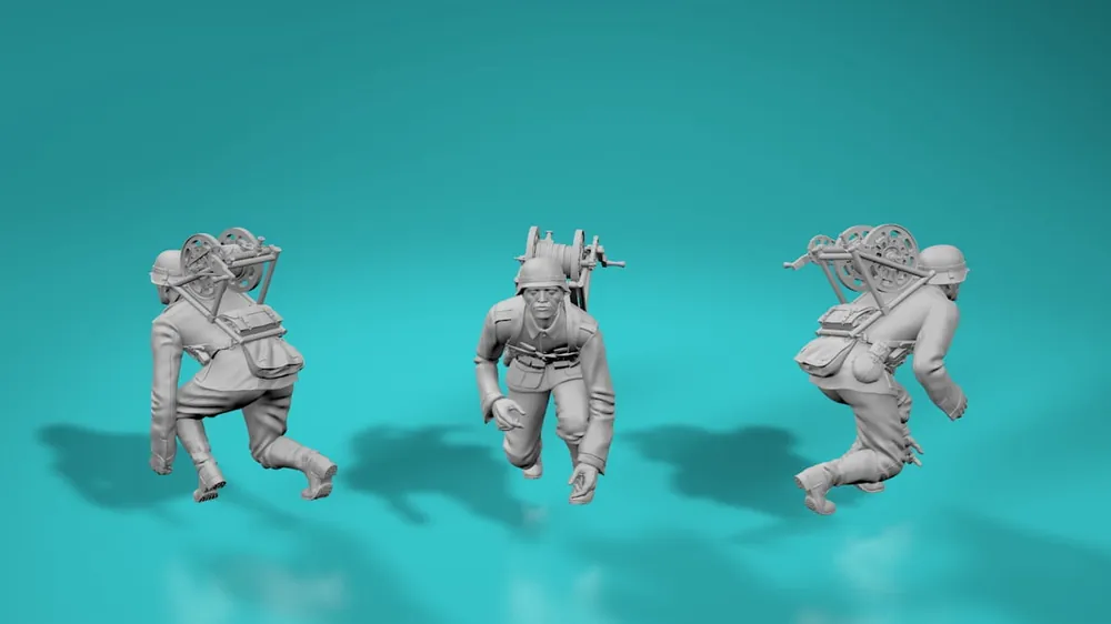 EMP3D 99200201-72 Niemiecki żołnierz 2WŚ - radio - Wersja 1 (1 figurka) Populaire